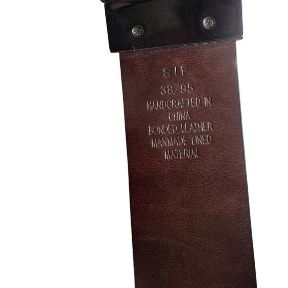 Kenneth Cole Reaction Reversible Metal Buckle/Belt Men's Size 38 Black/Brown - Picture 6 of 6